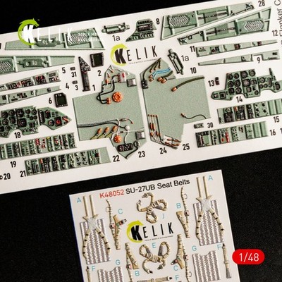 3D Decals (for SU-27UB Flanker Great Wall Hobby model kit) 1:48 KeliK K48052