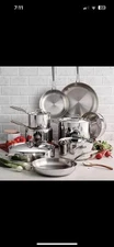 Tramontina 14-Piece Tri-Ply Clad Stainless Steel Cookware Set Read Description