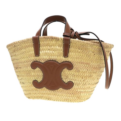 Celine Teen Celine Classic Panier 113832CGG.04LU Raffia Calfskin Beige