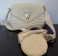 Valentino Orlandi White Crossbody Handbag w/Matching Coin Purse NWT