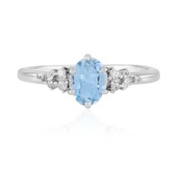 Cavill Aquamarin Ring 0,51Ct Oval 925 Silber Zirkonia Himmelblau Damen