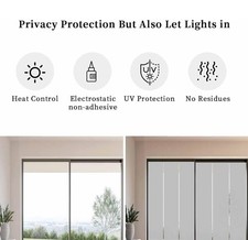 2 Gray Privacy Window Film, UV Protection, New, No Pattern, Any Room