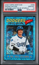 2026 TOPPS HERITAGE CHROME-LIGHT BLUE SPARKLE #290 SHOHEI OHTANI PSA 10