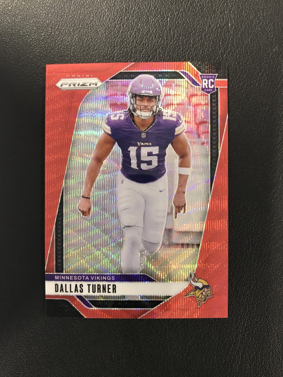 2024 Panini Prizm #324 Dallas Turner Minnesota Vikings Red Wave Prizm /149 RC