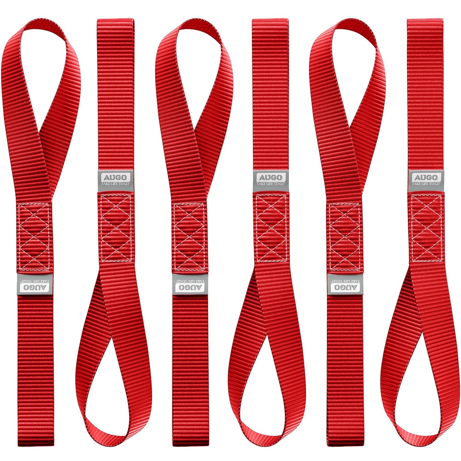 AUGO Heavy Duty Soft Loops –Pack of 6-1.5” x 17” Tie Down Anch