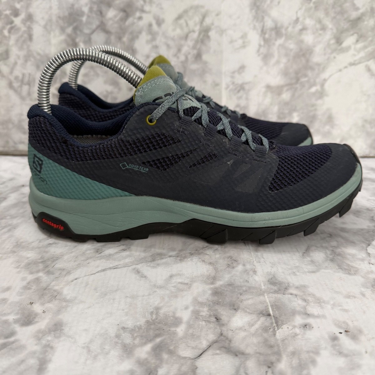 Salomon Outline GTX Shoes Womens 7.5 Navy Gore Tex Trail  display picture 3