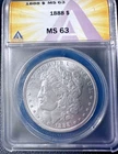 1888 P  Morgan Silver Dollar Anacs MS 64
