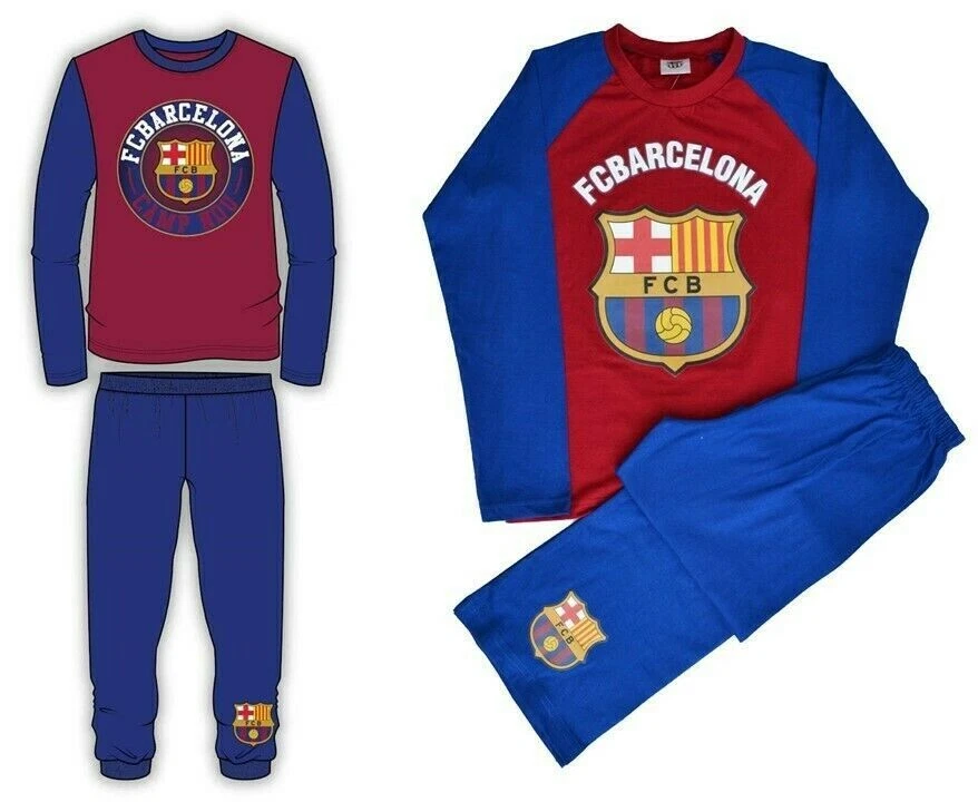 Barcelona Pyjamas official Barcelona Football Club Pyjamas Age 4 6 8 10 12 eBay