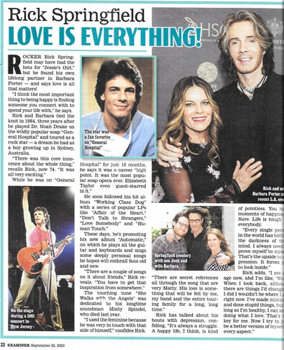 National Examiner Stars Marriage Therapy Cher Fergie Rick Springfield 2023 - Picture 10 of 12