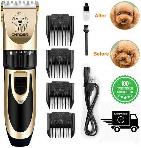 Rechargeable Pet Cat Dog Hair Clipper Trimmer Electric Haircut Grooming Shaver