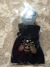 New  Marks & Spencer Ladies Cubic Zirconia & Enamel Bee Brooch