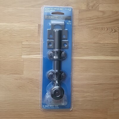 Everbilt 6 Inch Oil-Rubbed Bronze Decorative Surface Bolt Brand New Sealed