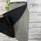 Worth Skirt size 4 Black Gray Wool Tweed Wrap Knee Faux Leather Career Modest — photo 9