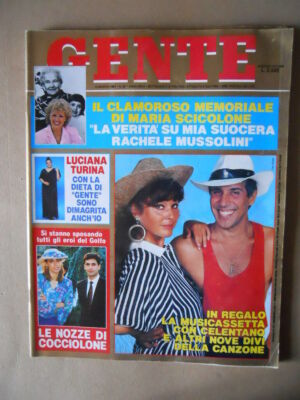 GENTE n�32 1991 Adriano Celentano Claudia Mori Alessandro Nannini Alfa 75 [M20]