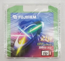 FujiFilm ~ 100MB Zip Disk Color IBM Formatted Mac Compatible -NOS/Factory Sealed