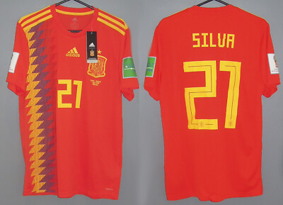 ウェア 2018 Spain  Shirt Silva SPAIN jersey 2018 #21 David SILVA World Cup vs Russia | eBay