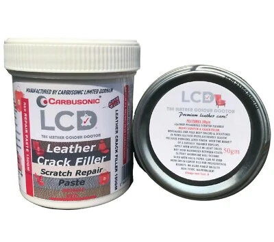CARBUSONIC Leather filler Crack repair Compound VARIOUS Colours. Restore Cracks, Holes etc.