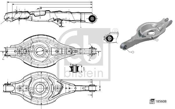 Febi 185608 Querlenker Hinten Links FüR Mazda CX-5 2.0 2.2D 2.5 11.11--image