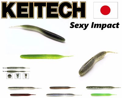 KEITECH Sexy Impact WEICHER KÖDER Made in JAPAN Starker Tintenfischduft Drop Shot HECHT