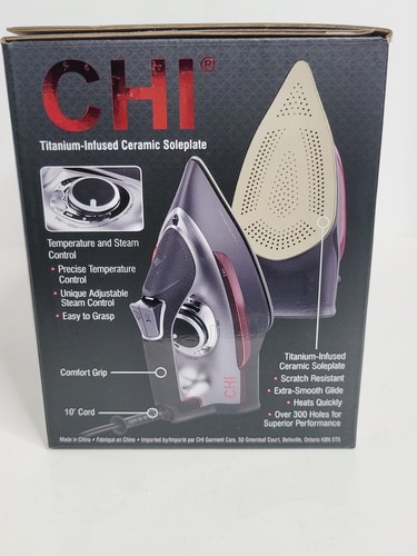 chi steam iron for clothes with titanium infused ceramic soleplate