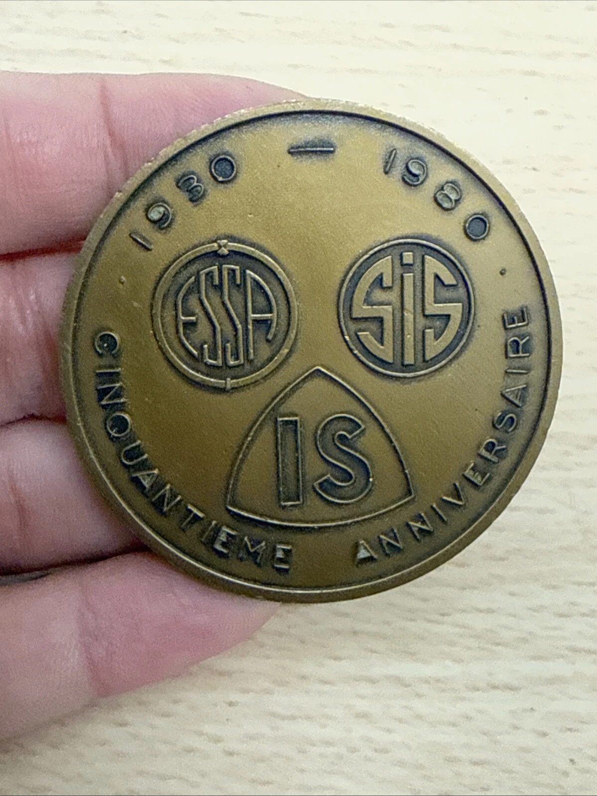 Médaille Cinquantième Anniversaire 1930 1980 En Bronze