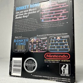 Donkey Kong Arcade Classics⭐Hang Tab Box 5 Screw⭐Nintendo NES Authentic Original