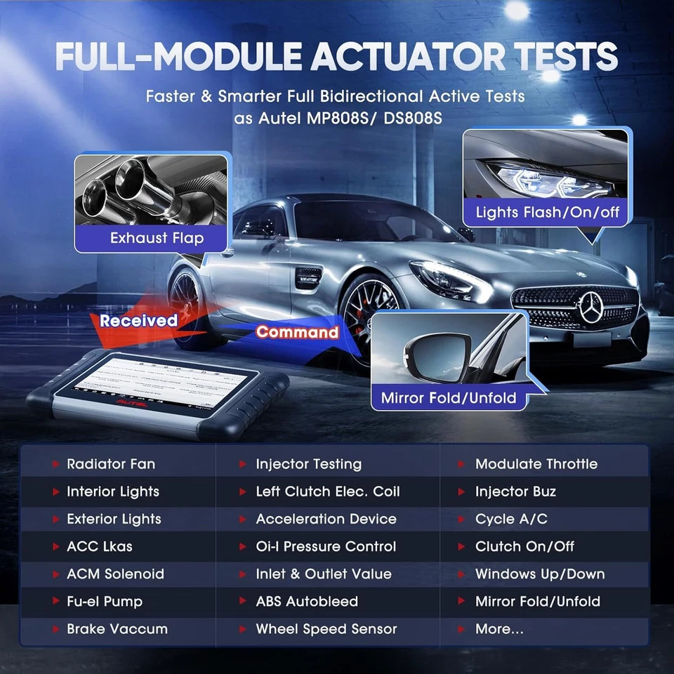 2025 Autel MaxiCOM MK808K-BT PRO KFZ OBD2 Diagnosegerät Scanner ALLE Steuergerät - Bild 4 von 4