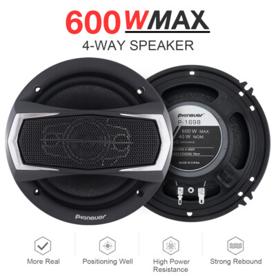 6 Inch 600W MAX 4 Way Car Coaxial Door Mounting Hifi Speakers for Music Stereo