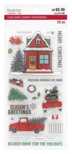 Recollections Christmas Stamp Set - Truck with Tree, Barn, Words  More NEW