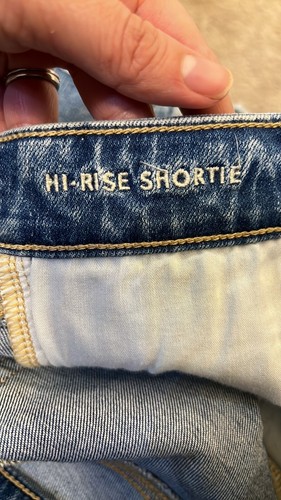 NWT! American Eagle Outfitters Stretch High-Waisted Denim Shortie Short Size 6 - Picture 9 of 10