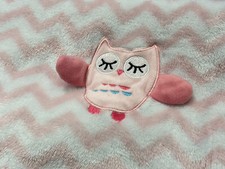 Le Bebe Pink Owl Baby Blanket HTF Favorite Girl Soft Plush Lovey