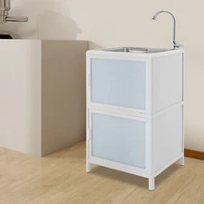 Single Bowl Freestanding Kitchen Kitchen Sink with Cabinet