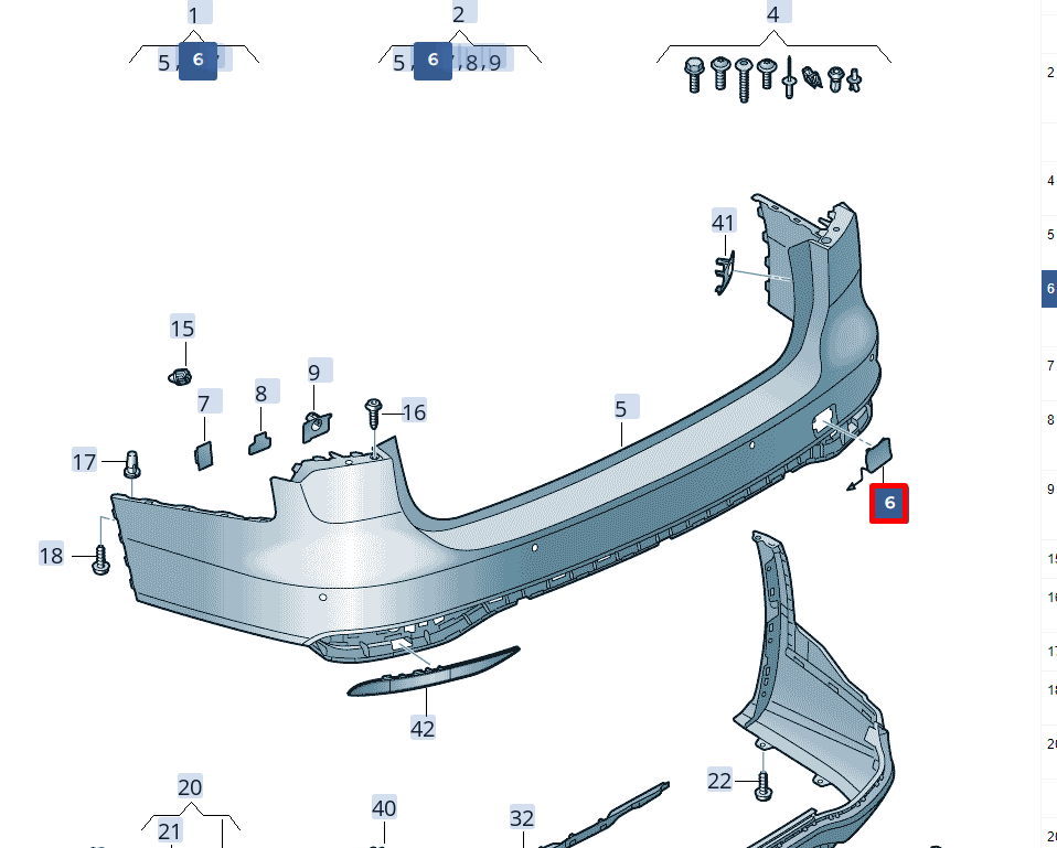 NOUVEAU COUVERCLE DE SERVIETTE ARRIÈRE AUDI A6 C8 4K9807441AGRU
