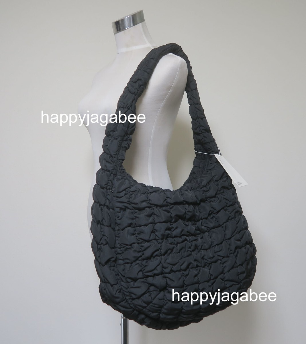 【COS】Quilted Oversized Shoulder Bag OVERSIZED QUILTED CROSSBODY BAG - BLACK | COS