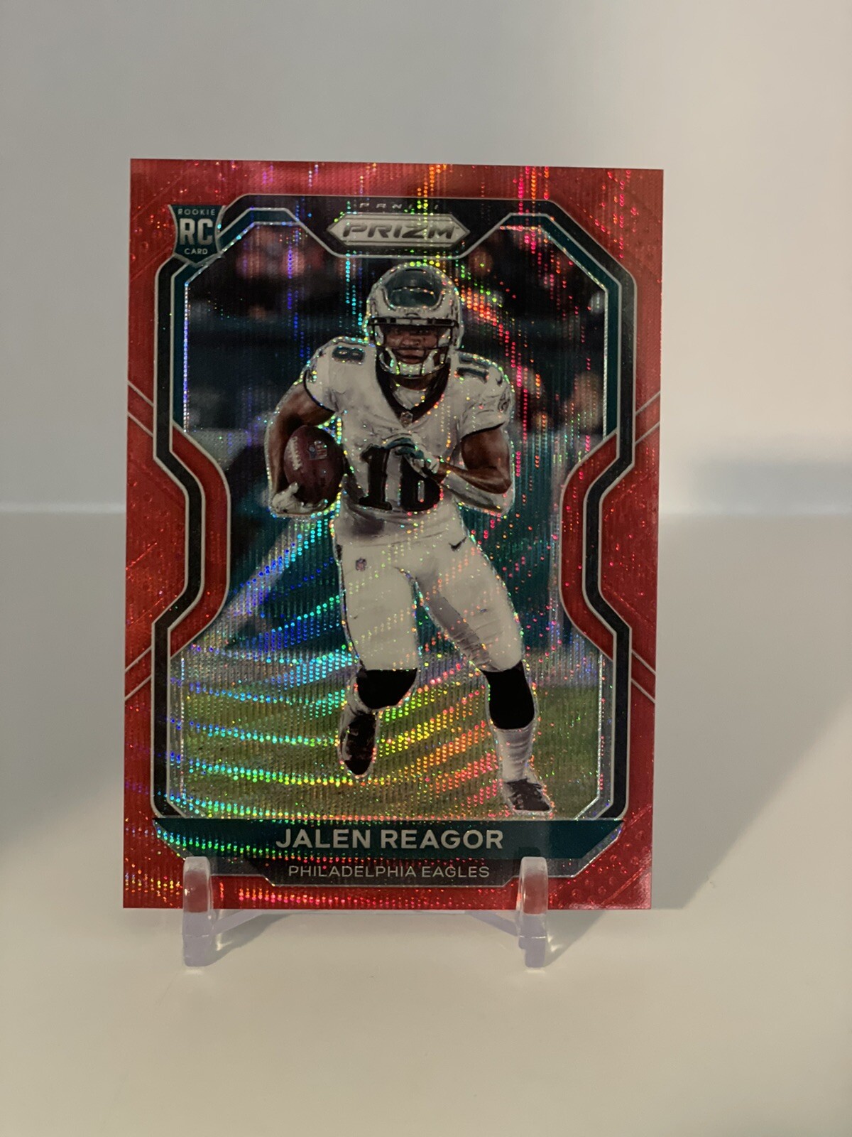 2020 Panini Prizm Rookies Red Wave Prizm 15/149 Jalen Reagor #342 Rookie RC