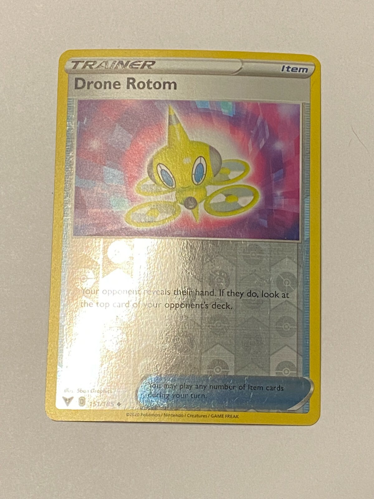 Drone Rotom 151/185 Vivid Voltage Pokemon Reverse Holo Foil Rare Nice!