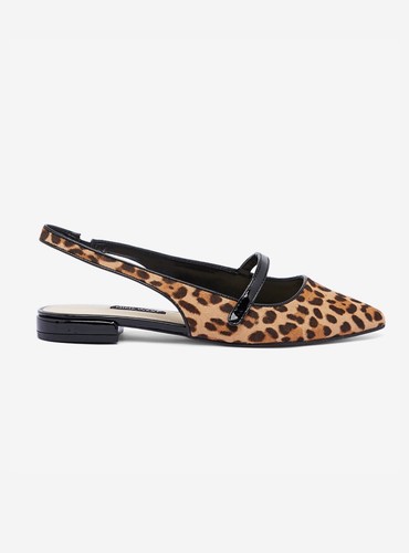 Ballerine Nine West donna 7,5 animalier stampa salto gattino ballerine chiusura cinturino posteriore - Foto 16 di 17