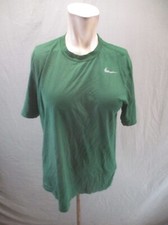 NIKE DRI-FIT Size M Womens Green Crew Neck Short Sleeve Athletic Gym T-Shirt 489