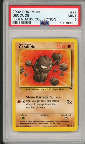 Geodude graded PSA 9 for sale on eBay