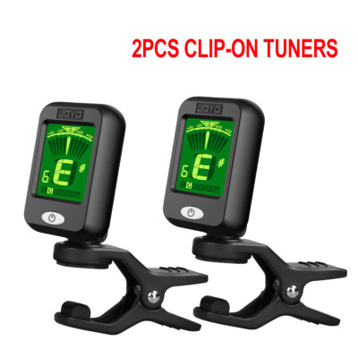 JOYO 2PCS Clip on LCD Digital Electronic Tuner for Guitar Bass Ukulele Violin