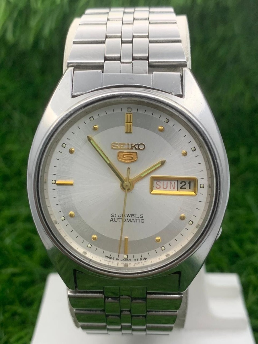 Seiko 5 Automatic 21 Jewels 6319-8040 Vintage Watch Japan | eBay
