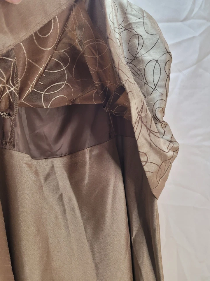 Jessica Howard Evening Gown Vintage Women's 18 Tall Bronze Brown Sleeveless - Image 4 of 4