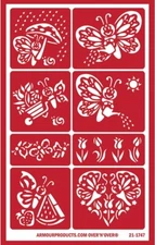 Armour Reusable Over n Over Glass Etching Stencil - Butterfly Garden