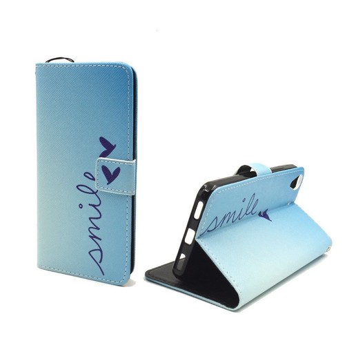 Etui ochronne na Wiko Pulp Smile Niebieska torba Case Cover Bumper + 1 ochrona pancerna - Zdjęcie 2 z 3