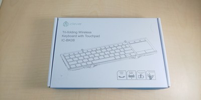 iClever Keyboard folding Bluetooth usb touch pad 3 devices can be switched 