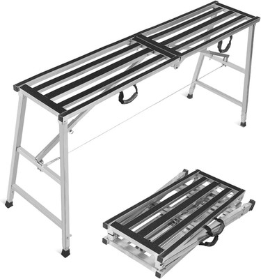 Folding Scaffolding Platform with Height Adjustment 35-55'' - 800Lbs Capacity