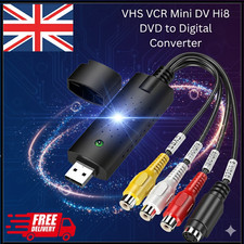USB Video Capture Card Easy Cap VHS VCR Mini DV Hi8 DVD to Digital Converter