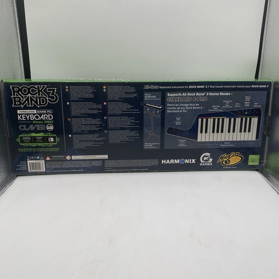 Rockband 3 Harmonix Mad Catz Wireless Keyboard Piano for Microsoft Xbox 360 - Image 3 of 4