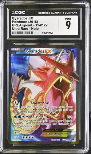 GYARADOS EX 114/122 ULTRA RARE HOLO BREAKPOINT POKEMON CGC 9 MINT