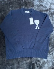 Pull AMI Paris Bleu Marine – 100% Authentique – Neuf avec étiquette